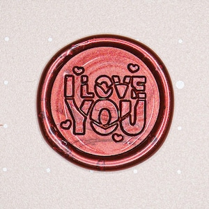 I LOVE YOU #1 ワックスシール – ギフトや日記に使えるロマンチックなメッセージスタンプ | Crabsupply™