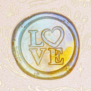 Love #1ワックスシール – ギフトや日記に使えるロマンチックなメッセージスタンプ | Crabsupply™