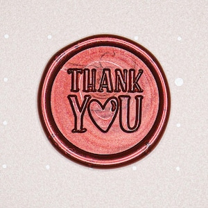 Sello de lacre "GRACIAS" - Diseño de mensaje de agradecimiento para cartas y regalos / Crabsupply™