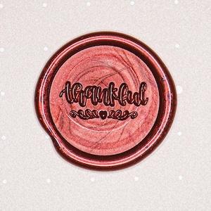 Sello de lacre "Agradecimiento n.° 2": Diseño de mensaje de agradecimiento para cartas y regalos / Crabsupply™