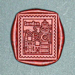 Sello de la ciudad: Sello de lacre de Londres – Serie de ciudades de viaje para postales y coleccionistas / Crabsupply™