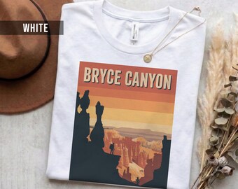 Bryce Canyon Retro T-Shirt: Soft Cotton, Unisex S-2XL