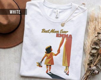 Customizable Mom and Child Shirt - Retro Design, Comfortable Unisex Fit