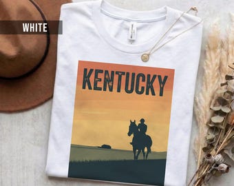 Camiseta retro Kentucky: Algodón suave, unisex, tallas S-2XL - Ropa informal