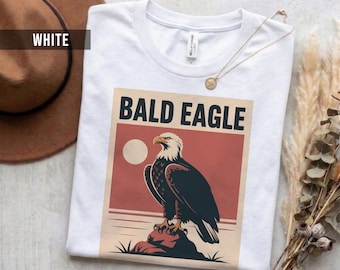 Bald Eagle Shirt: Vintage Style Retro Design (Unisex S-2XL)