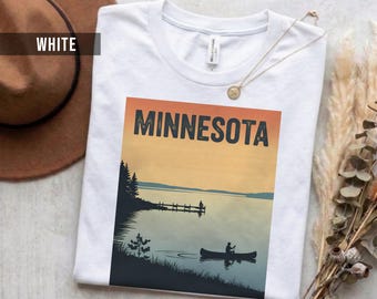 Camiseta retro de Minnesota: Algodón suave, unisex, tallas S-2XL