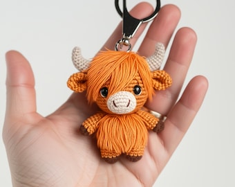 Fluffy Highland Cow Amigurumi Crochet Pattern, Big Scottish Cow Stuffed Toy PDF Tutorial, Farm Animal DIY