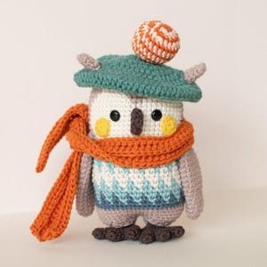 Owl Amigurumi Pattern Crochet PDF Tutorial – Cute Night Bird Toy DIY Stuffed Animal Craft