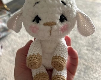 Crochet Lamb Pattern, Amigurumi Sheep Tutorial, DIY Plush Stuffed Animal Pattern, PDF Easy Crochet Pattern, Cute Nursery Toy Crochet