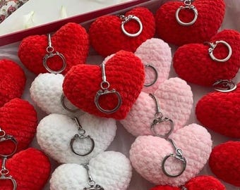 Crochet Heart Keychain Pattern, Amigurumi Love Charm (PDF Download)
