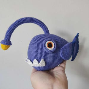 Crochet Anglerfish Pattern - Unique Amigurumi Toy DIY, Sea Creature Plush, Instant Download Craft Tutorial
