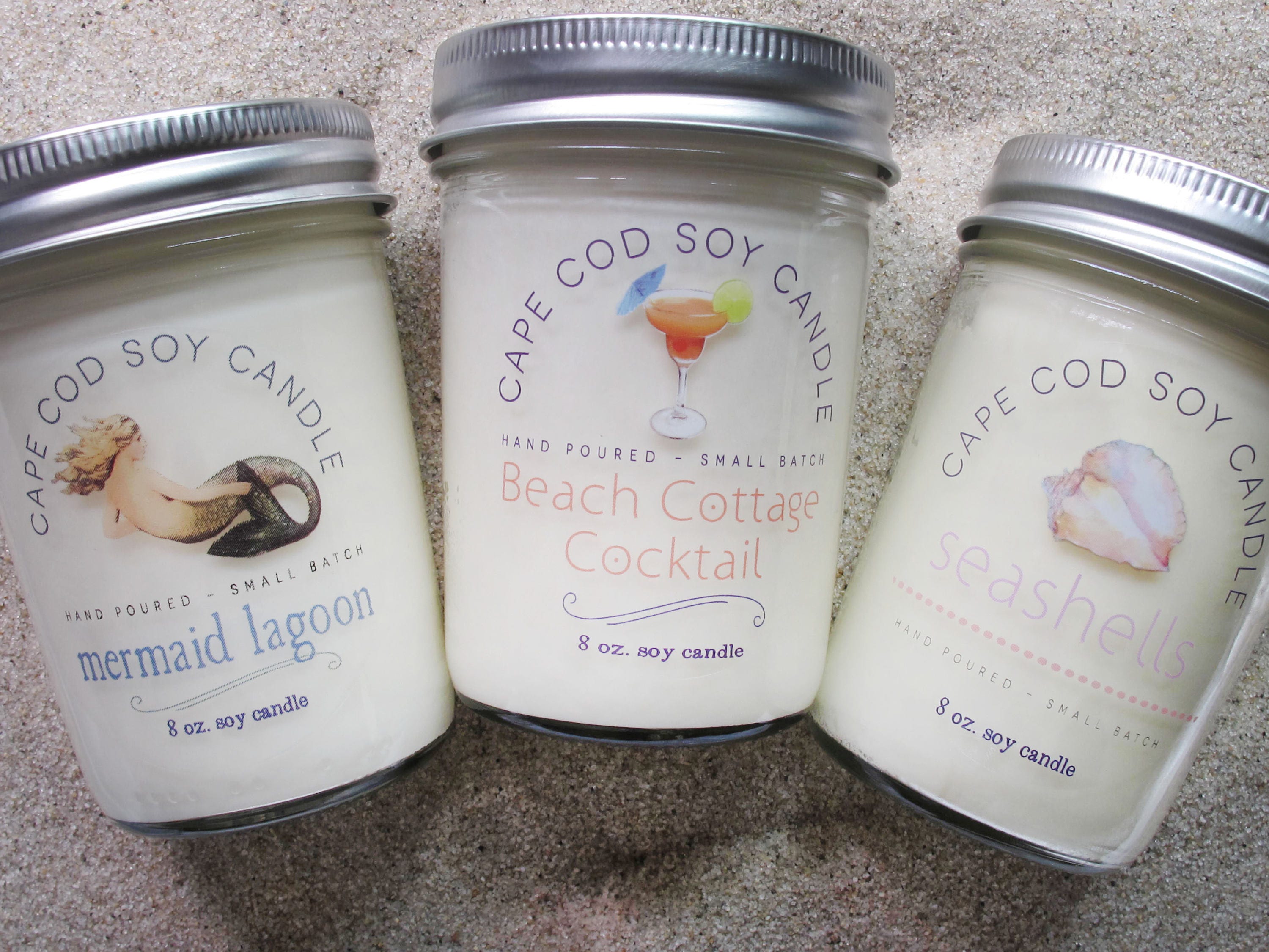 Hand Poured Scented Soy 8 oz Jelly Jars - Case of 12