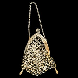 Mesh Purse Tiny Vintage Chainmail Metal Chain Mail Coin Bag