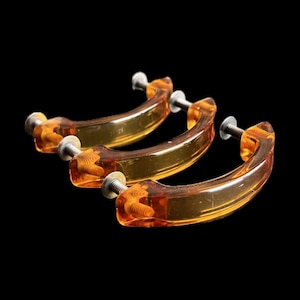 Maniglie per cassetti in bachelite Vintage Apple Juice Golden Clear