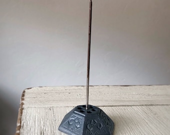 Receipt Ticket Spike Paper Spindle Blue/Gray Vintage Paperwork Organization Office Desk Display