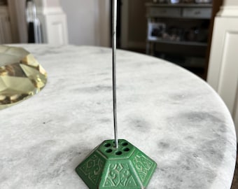 Spindle Paper Receipt Spike Industrial Office Vintage Green Desk Supply