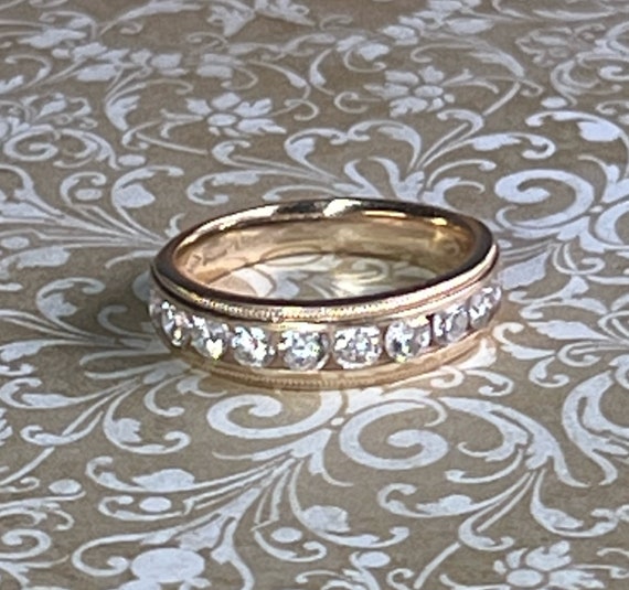 Over 1 Carat Diamond Ring Wedding Band Anniversar… - image 6