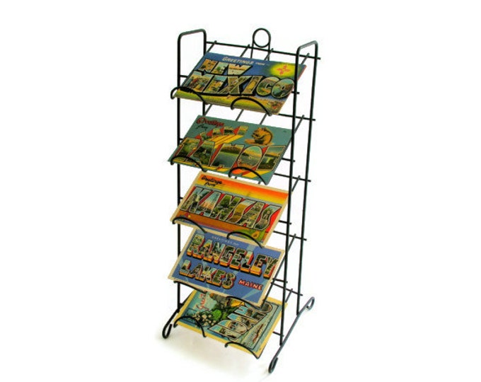 Vintage Postcard Display Rack Wire General Store Counter Top Hang on