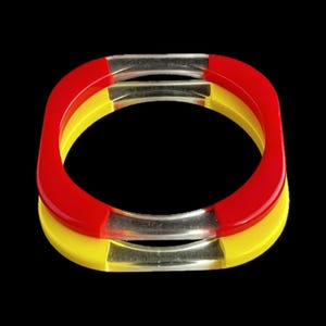 Pair of Square Bangle Bracelets Vintage