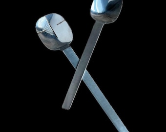 Arthur Salm Stainless Serving Salad Set & Case Mood Moderne Modernist Mid-Century MCM