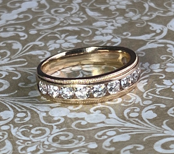 Over 1 Carat Diamond Ring Wedding Band Anniversar… - image 2