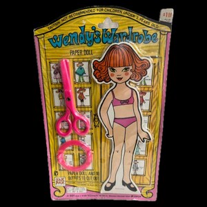 Vintage Paperdoll New in Package Unused Paper Doll Wendy’s Wardrobe