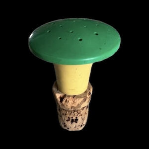 Clothes Sprinkler Top Ironing Accessory Green Yellow Plastic Organic Cork Laundry Day