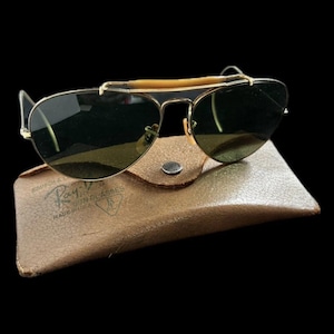 Vintage Bausch & Lomb Ray-Ban 12K GF Aviator Cable Arm Sunglasses Original Case