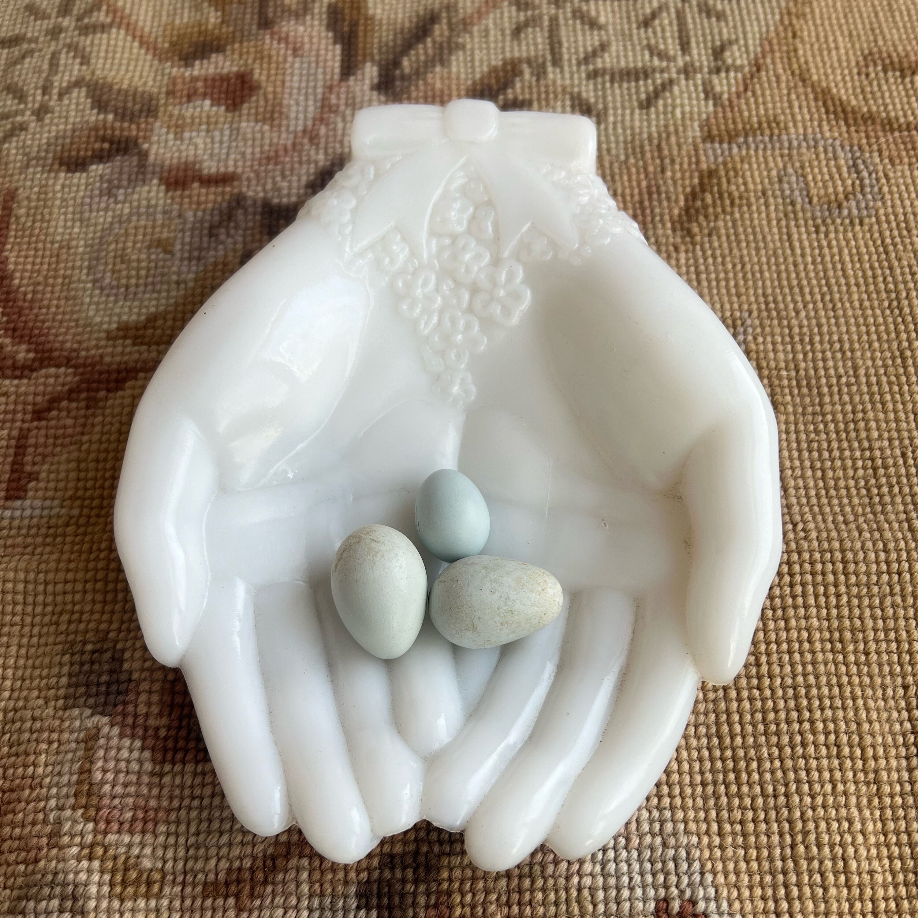 Avon milk glass hands tray - Etsy 日本