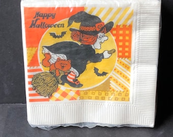 Tovaglioli Retrò Per Halloween, Confezione Decorazioni Da Tavola Tema Vintage