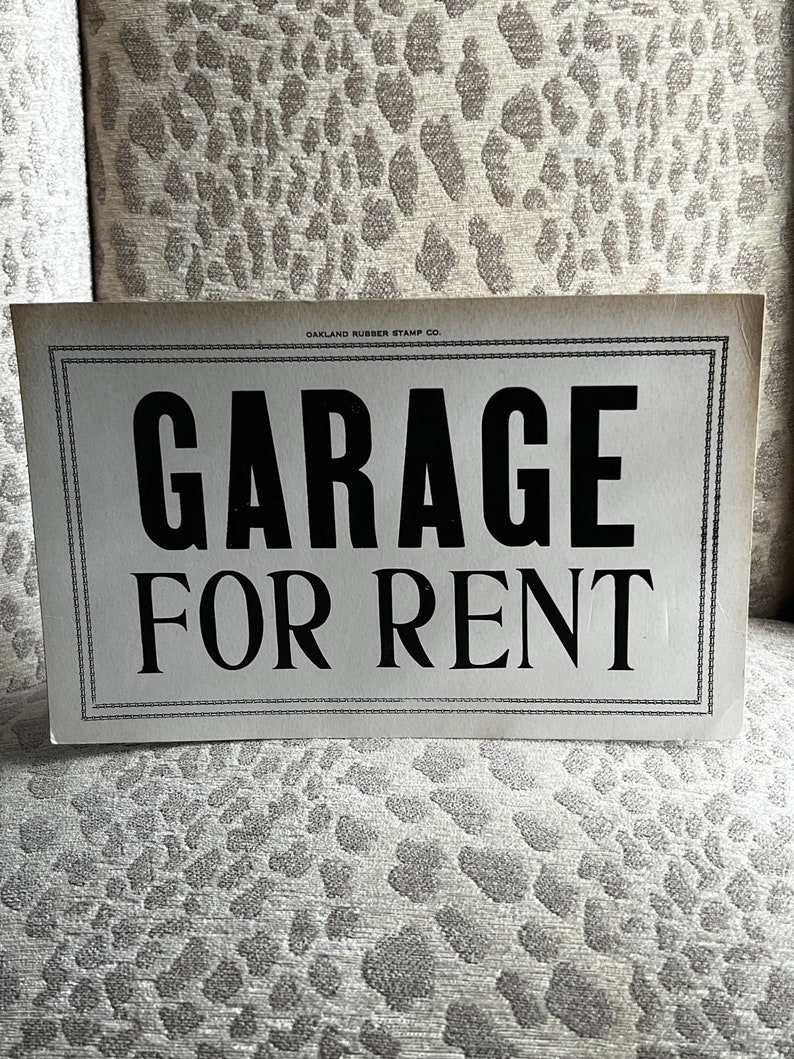 Garage Rental Sign Garage for Rent Vintage Sign Signage Retro Wall Art - Etsy