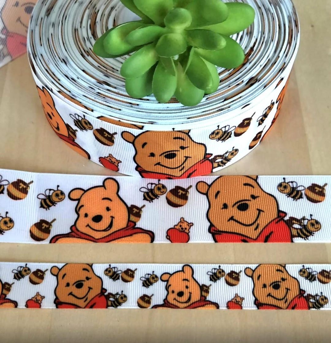 Winnie the Pooh Grosgrain Ribbon, Honey Jar & Bumble Bees, 7/8, 1.5 ...