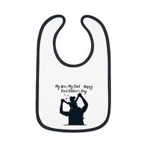 初めての父の日のベビーボディスーツまたはよだれかけ。あなたは素晴らしいお父さんです。赤ちゃんからのスーパーパパギフト。新しいお父さんへのプレゼント。男の子または女の子の赤ちゃんのための父の日の服装。