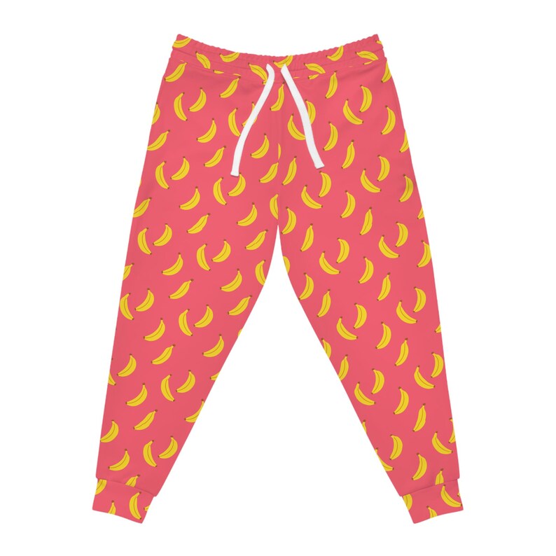 Banana Print Athletic Joggers: Comfy Fruit Patterned Sweatpants image 2