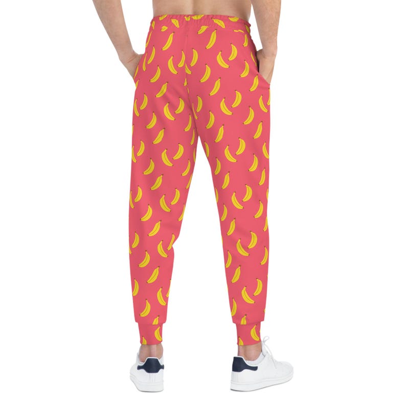 Banana Print Athletic Joggers: Comfy Fruit Patterned Sweatpants image 5