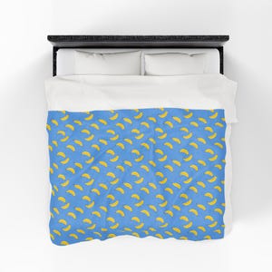 Couverture peluche banane : jeté en velours à motifs de fruits - Déco pour chambre d&#39;enfants