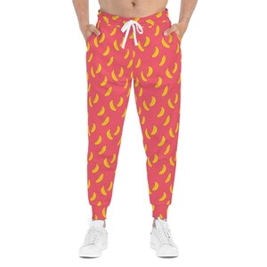 Banana Print Athletic Joggers: Comfy Fruit Patterned Sweatpants image 4