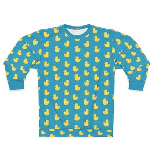Rubber Duck Sweatshirt: Fun Yellow Duck Pattern, Animal Lover Gift