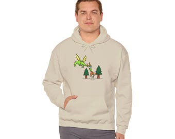Flaming Dragon Hoodie: Fire Breathing Mythical Creature Sweatshirt