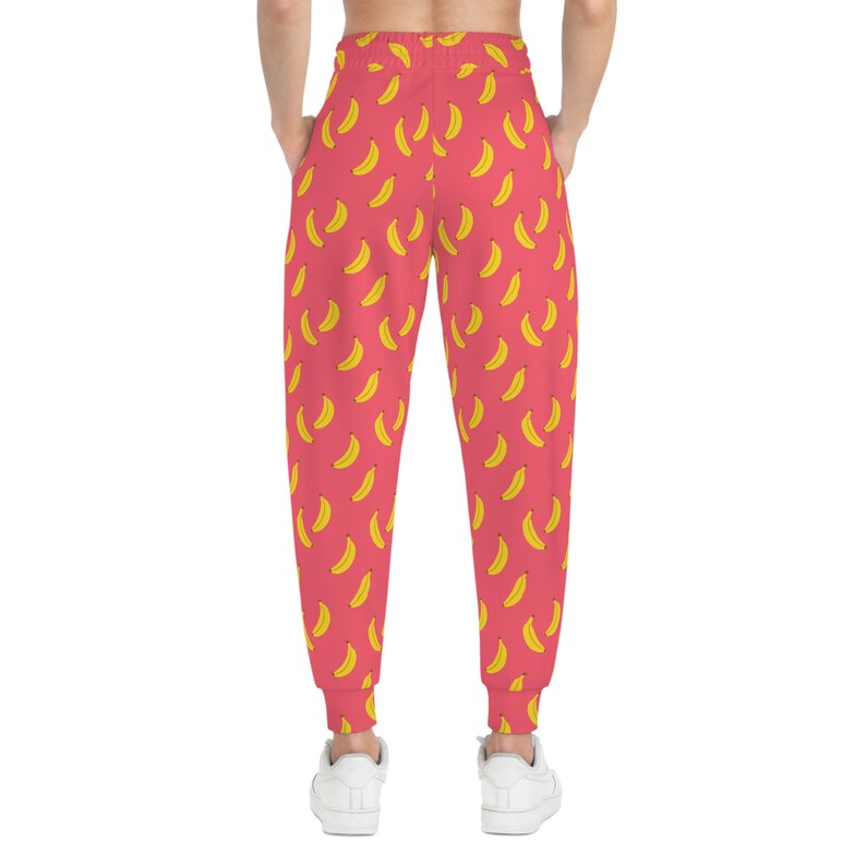 Banana Print Athletic Joggers: Comfy Fruit Patterned Sweatpants image 7