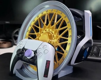 BBS RS Style Headphone & Controller Holder – Rim-Inspired Desk Stand