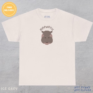 Hippo tshirt, hippo gift,  animal lover gifts, &#39;Hippnotic&#39;