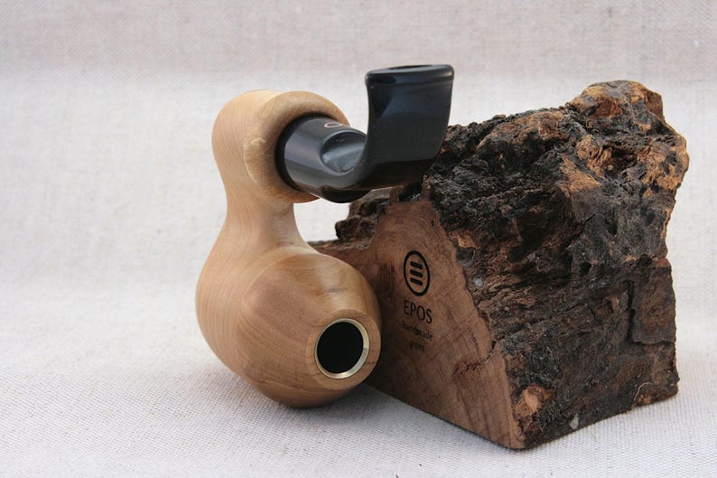 Full Bent Double Calabash Pipe - tobacco and herb accessory made by Epos