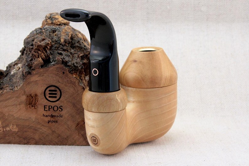 Full Bent Double Calabash Pipe - tobacco and herb accessory made by Epos