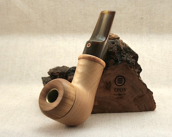 Pipa de doble calabaza con filtro de carbón: un accesorio de madera para tabaco y hierbas hecho a mano por Epos