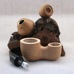 Full Bent Double Calabash Pipe - tobacco and herb accessory made by Epos