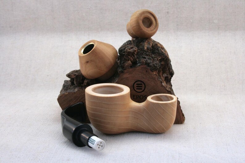 Full Bent Double Calabash Pipe - tobacco and herb accessory made by Epos