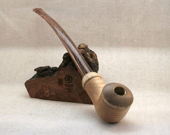 Charcoal filtered, Gandalf Calabash Pipe - handmade wooden tobacco and herb accessory crafted by Epos