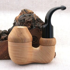 Full Bent Double Calabash Pipe - tobacco and herb accessory made by Epos