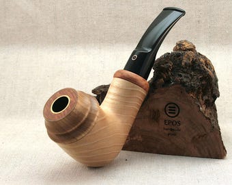 Bend Double Calabash Pipe - ett handgjort, kolfiltrerat, trätillbehör av tobak och örter från Epos